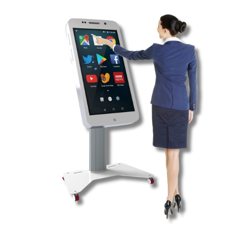 Giant 27” tablet for event hire, suitable for business presentations, conferences, and exhibitions needing impactful visuals.