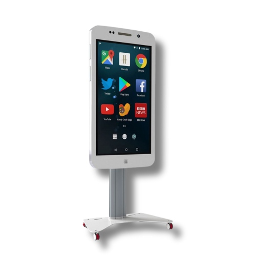 Giant 55” tablet rental for high-impact visuals at trade shows, festivals, and corporate events, ideal for product demos and presentations.