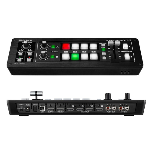 Roland V1-HD video mixer rental, enhancing audio visual quality for live events, business conferences, and festivals.