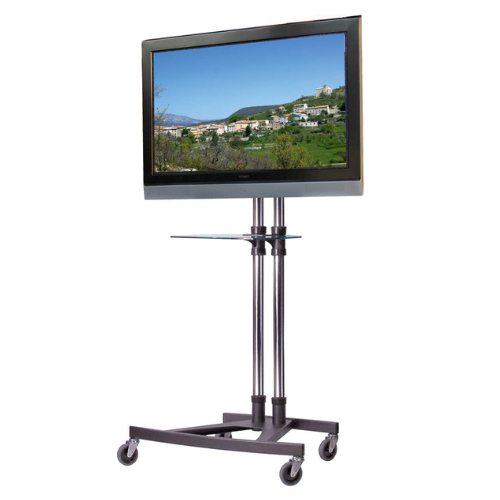 Unicol VS1000 trolley for screen hire, adaptable for events, business displays, and conference settings needing mobile digital solutions.
